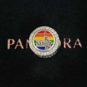 Pandora New York City NYC Gay Pride Rainbow Liberty Bead Moments Charm S925 ALE